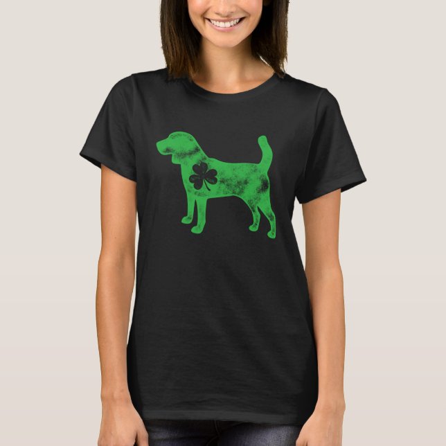 Camiseta Beagle St Patrick s Day Boys Kids Girls Dog  Shamr (Anverso)