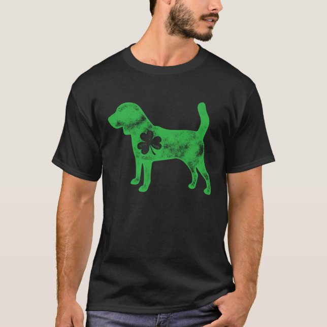 Camiseta Beagle St Patrick s Day Boys Kids Girls Dog  Shamr (Anverso)