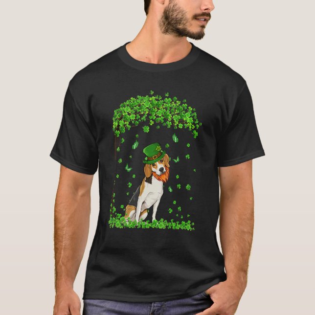 Camiseta Beagle St Patricks Day Lover Irish Shamrock Dog Lo (Anverso)
