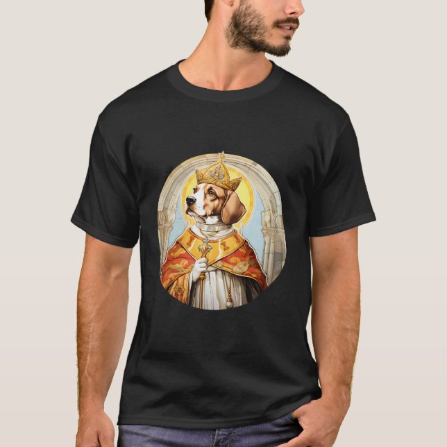 Camiseta Beagle The Pope Funny Dog Religious (Anverso)