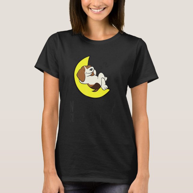Camiseta Beagle Tired Nap All Day Sleep All Night Cute Beag (Anverso)