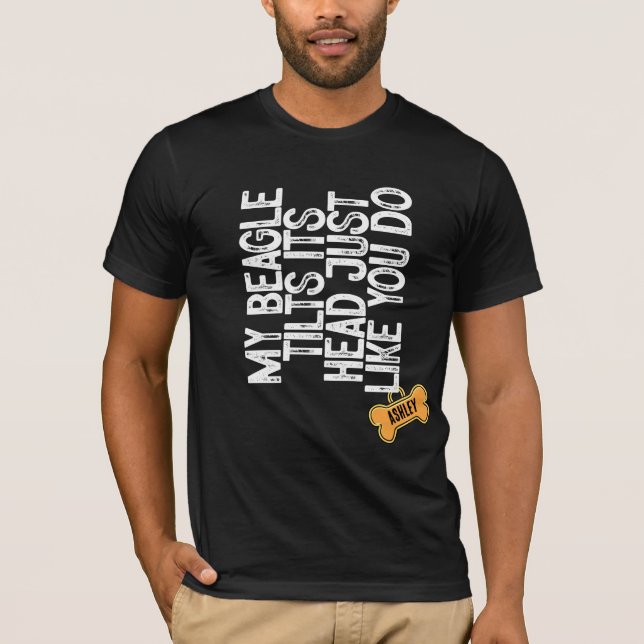 Camiseta Beagle Tlits cabeza como tu perro (Anverso)