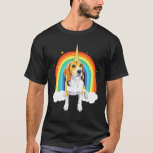 Camiseta Beagle unicornio lindo beagle unicornio arco iris 