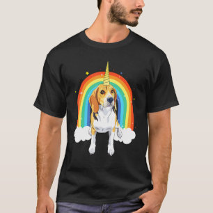Camiseta Beagle unicornio lindo beagle unicornio arco iris 