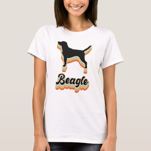 Camiseta Beagle Vuntage Dog Silhuette (Anverso)