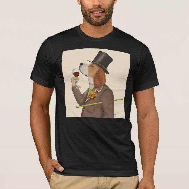 Camiseta Beagle Wine Snob (Anverso)