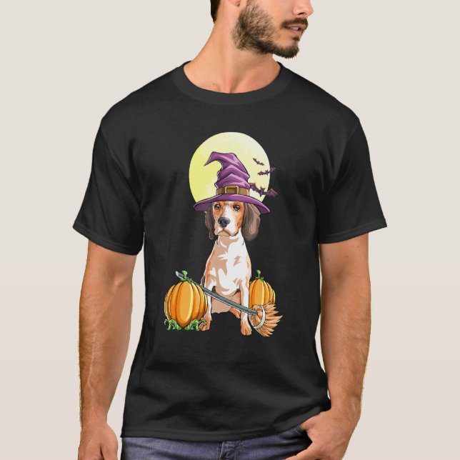 Camiseta Beagle Witch Horror Scary (Anverso)
