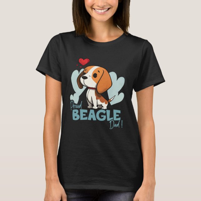 Camiseta Beagledog With Heartdecoration Proud Beagledad (Anverso)