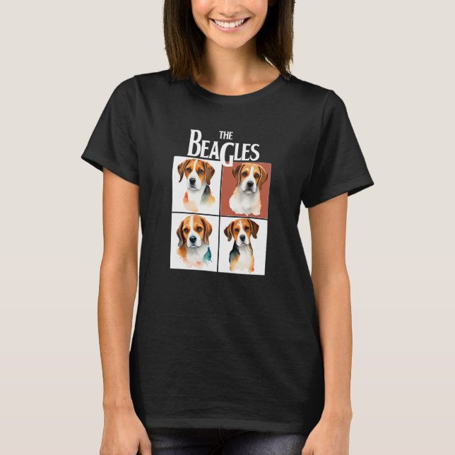 Camiseta Beagles Four & Cute Beagle Dogs for Beagle Mo (Anverso)