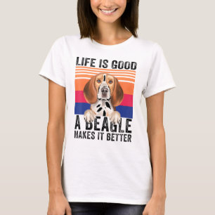 Camiseta Beagles Hace que tu vida sea buena cosecha