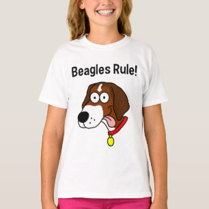 Camiseta "Beagles Rule!" Girl's Ringer T-Shirt