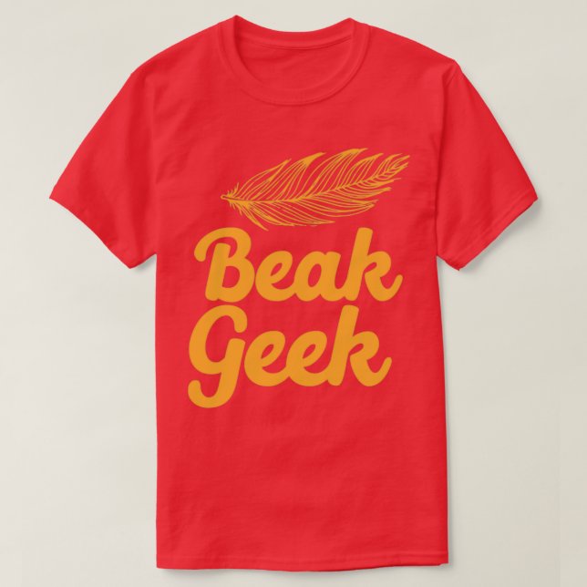 Camiseta Beak Geek con plumas (Diseño del anverso)