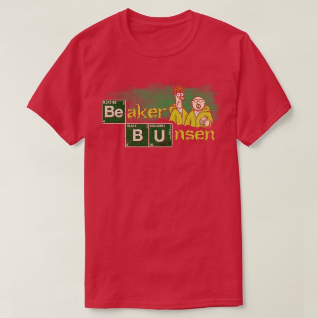Camiseta Beaker y Bunsen (Diseño del anverso)