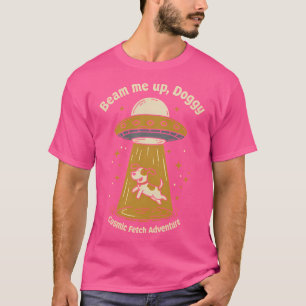Camiseta Beam Me Up Doggy Funny Ufo Dog