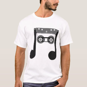 Camiseta Beam Notes Beamed Octavo Music Cassette classic