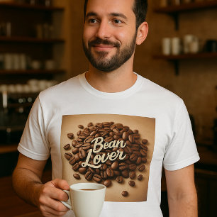 Camiseta Bean Lover café frijol estético