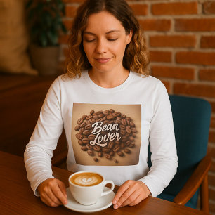 Camiseta Bean Lover café frijol estético