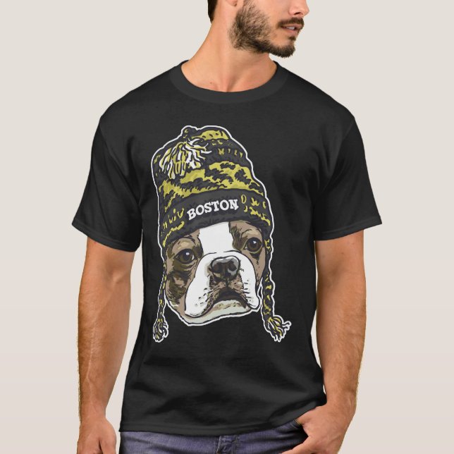 Camiseta Beanie Deportiva de Boston Terrier (Anverso)
