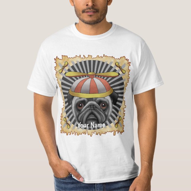 Camiseta Beanie Pug (Anverso)