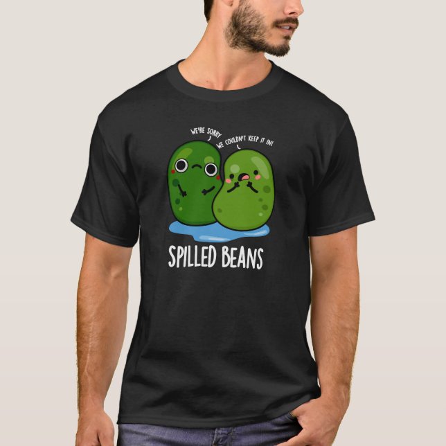 Camiseta Beans Funny Veggie Bean Pun Dark BG (Anverso)