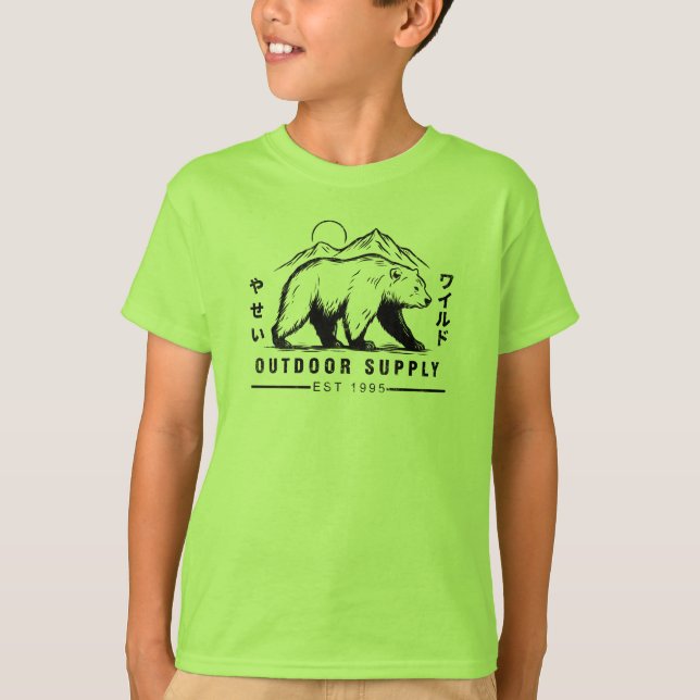 Camiseta Bear adventure outdoor supply (Anverso)