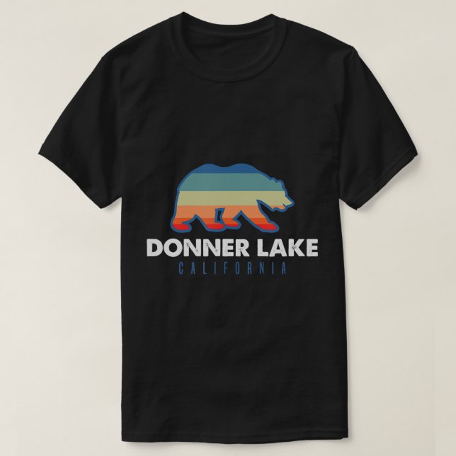 Camiseta Bear al aire libre de Donner Lake California Sunse (Diseño del anverso)
