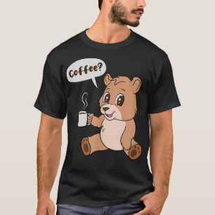Camiseta Bear and Cofffee Cute Grizzly Monday Office 111 