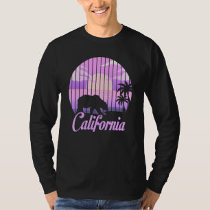 Camiseta Bear Animal Palm Trees Verano Cali Retro Ca