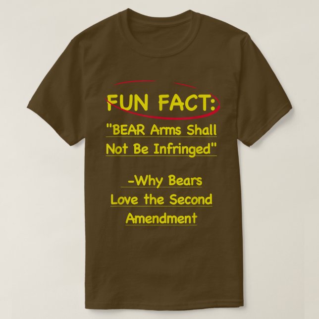 Camiseta BEAR Arms Shall Not Be Infringed Funny Animal Pun  (Diseño del anverso)
