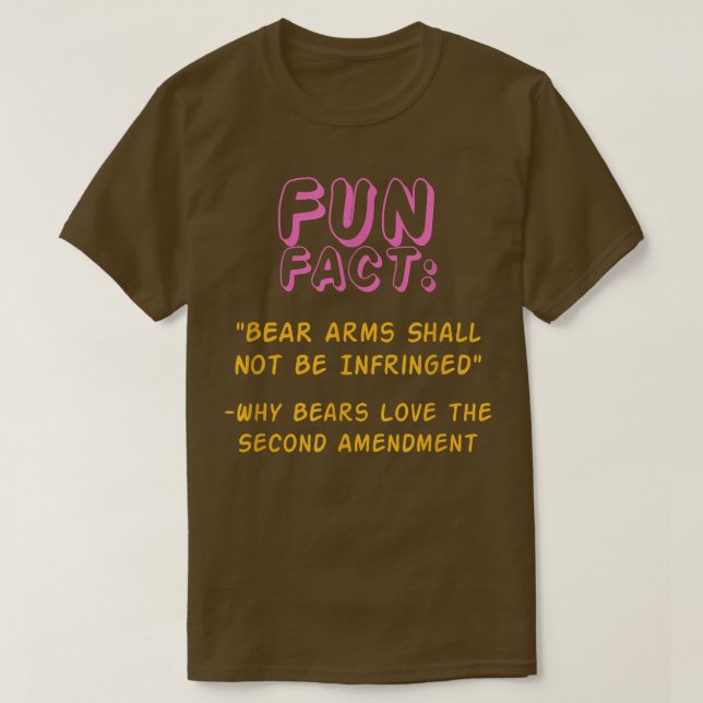 Camiseta Bear Arms Shall Not Be Infringed Funny Animal Pun  (Diseño del anverso)
