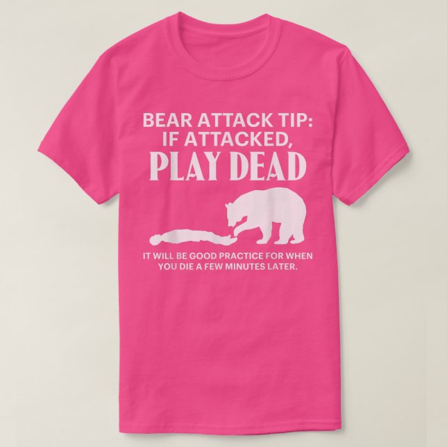 Camiseta Bear Attack Tip Camping Senderismo Al Aire Libre V (Diseño del anverso)