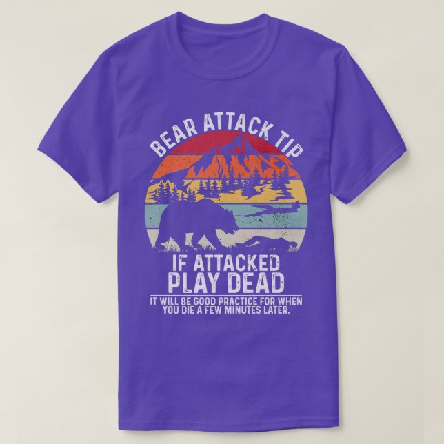 Camiseta Bear Attack Tip Camping Senderismo Funn de viaje a (Diseño del anverso)