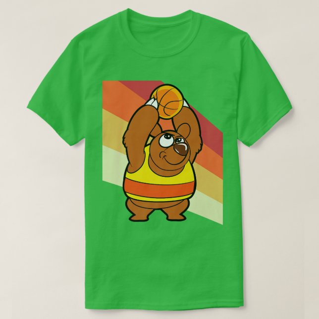 Camiseta Bear Basketball Player Animal Funny Premium (Diseño del anverso)