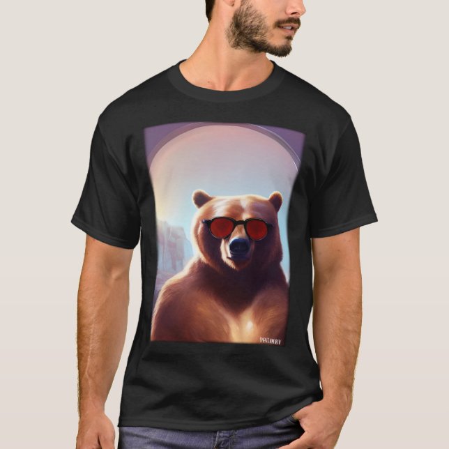 Camiseta Bear Bear Sunglasses Wildlife Animals Zoo Forest (Anverso)