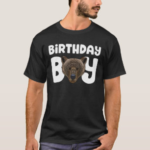 Camiseta Bear Birthday Boy Fiesta Animal Kids Grizzly Bear 