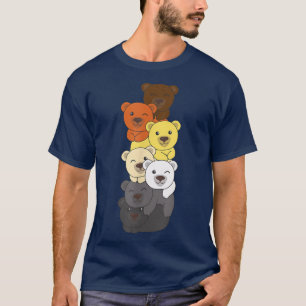 Camiseta Bear Brotherhood Flag Pile Pride LGBTQ Bear cute b