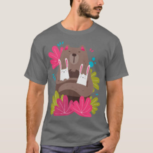 Camiseta Bear Bunny Animals Cute Calm Premium