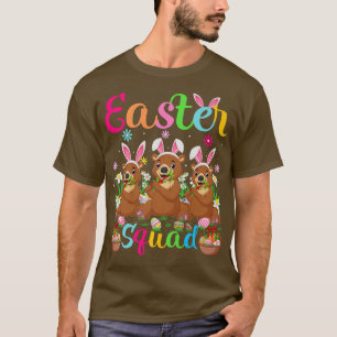 Camiseta Bear Bunny Ear Funny Escuadrón De Pascua Feliz Eas