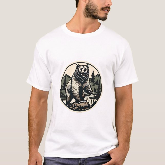 Camiseta Bear Crest Forest (Anverso)