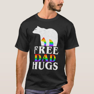 Camiseta Bear Dad Free Dad Abraza La Bandera Arcoiris Lgbt 