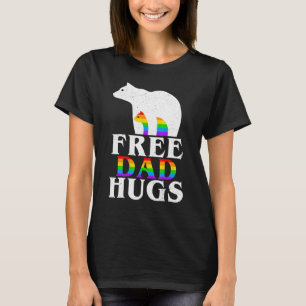 Camiseta Bear Dad Free Dad Abraza La Bandera Arcoiris Lgbt