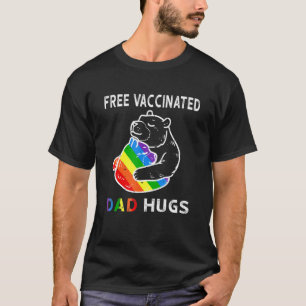 Camiseta Bear Dad Vacunado Gratuito Abraza Lgbt Lgbtq Orgul