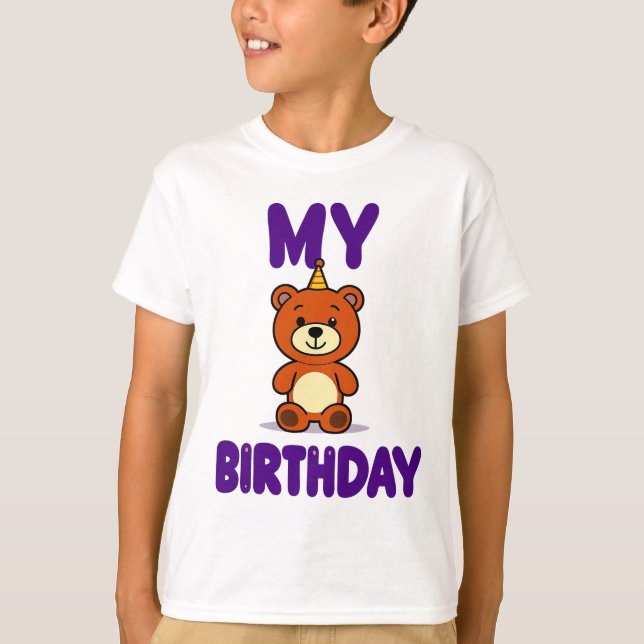 Camiseta Bear de cumpleaños (Anverso)