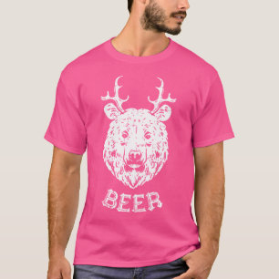 Camiseta Bear Deer Beer Graciosa Caza Caza Cazadora Papá