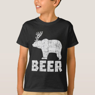 Camiseta Bear Deer Beer Graciosa Caza Caza Cazadora Papá