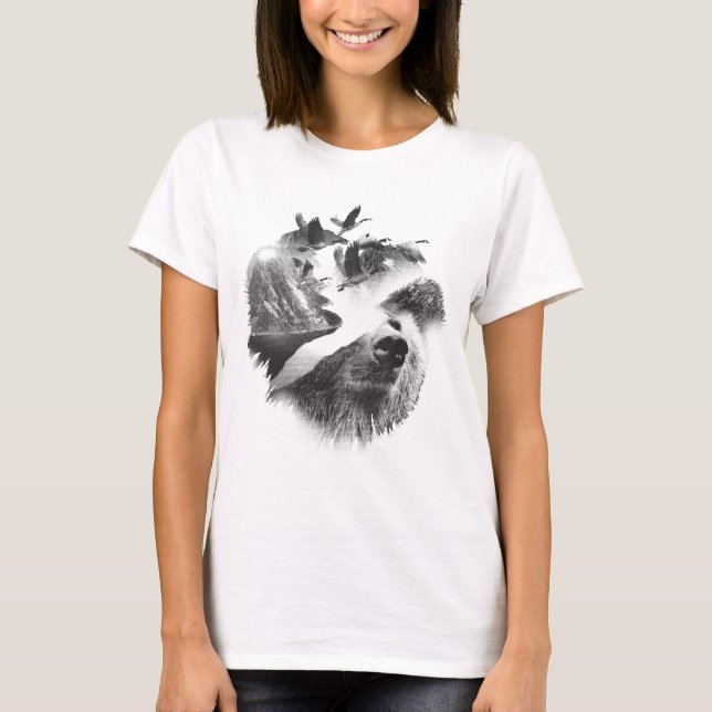 Camiseta Bear Design Double Exposed (Anverso)