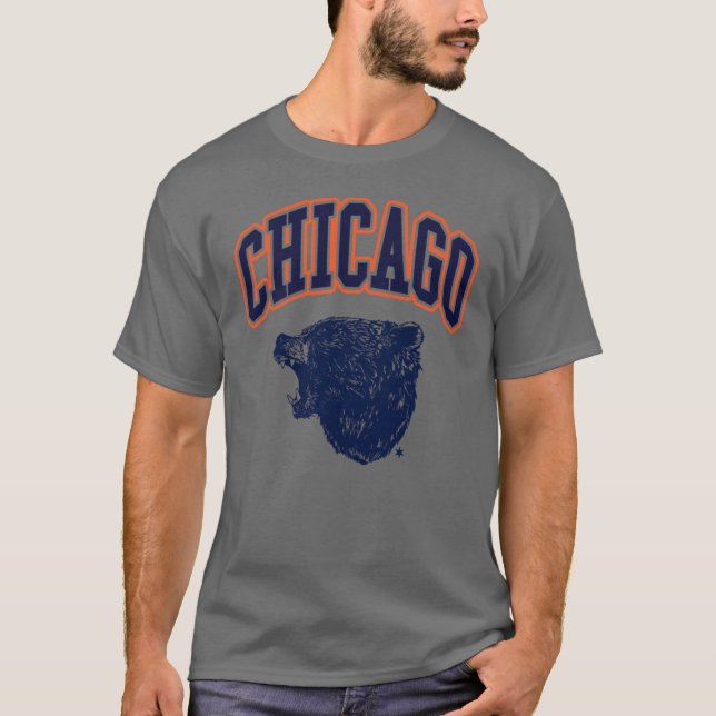 Camiseta Bear Down Chicago Light retro español (Anverso)