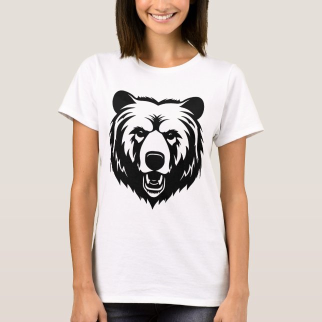 Camiseta Bear Drawing T-Shirt – Artistic Wildlife Graphic T (Anverso)