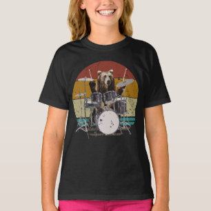 Camiseta Bear Drummer Tambores Chica T-Shirt