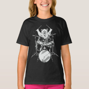 Camiseta Bear Drummer Tambores Chica T-Shirt